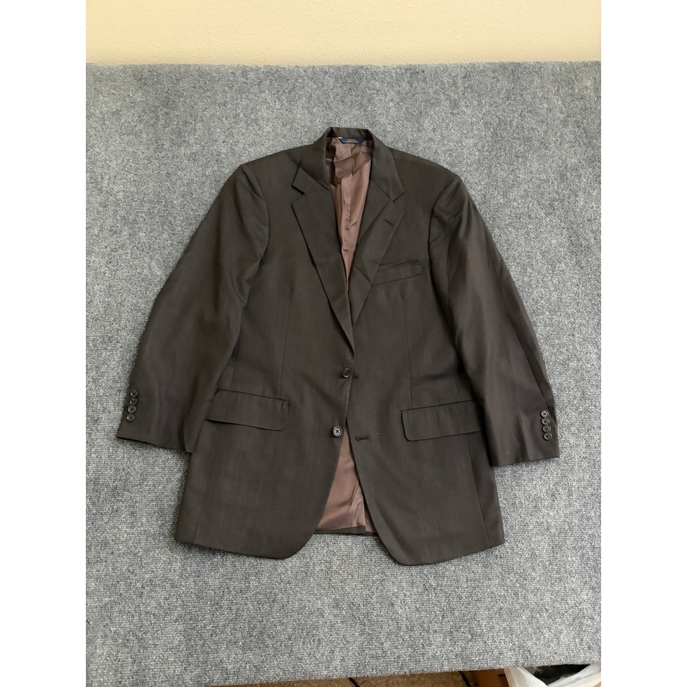 Brooks Brothers Mens 40 Reg Wool Blazer Sport Coat Dark Brown 2 Button USA Made